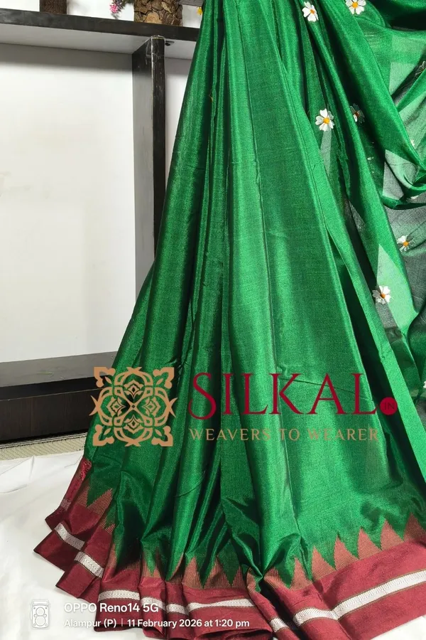 Ilkal_Flower_Butta_Saree,_Saree_Code-_SKL03251