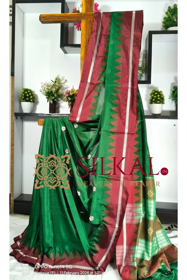 Ilkal_Flower_Butta_Saree,_Saree_Code-_SKL03251