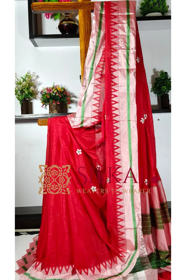 Ilkal_Flower_Butta_Saree,_Saree_Code-_SKL03252