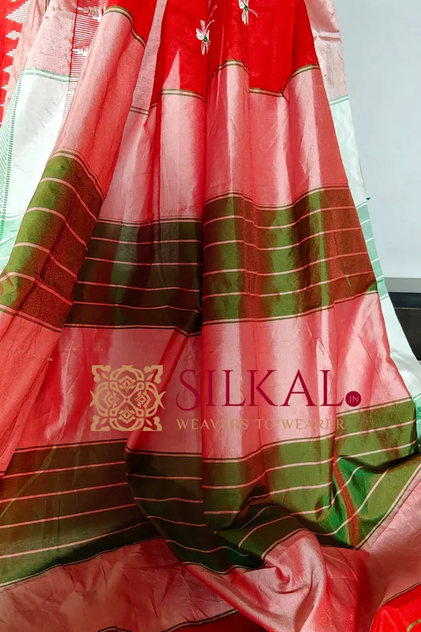 Ilkal_Flower_Butta_Saree,_Saree_Code-_SKL03252