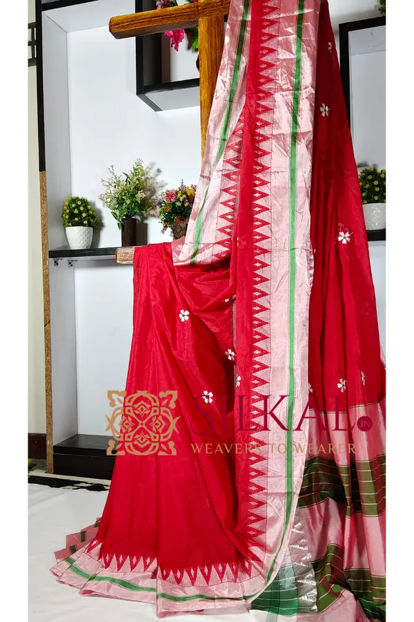 Ilkal_Flower_Butta_Saree,_Saree_Code-_SKL03252