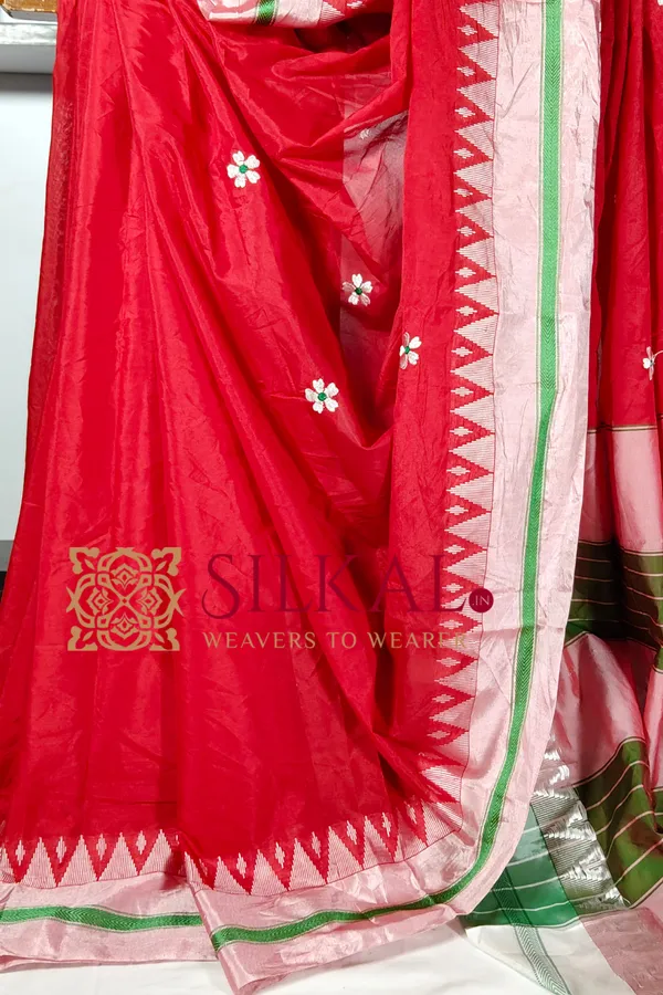 Ilkal_Flower_Butta_Saree,_Saree_Code-_SKL03252