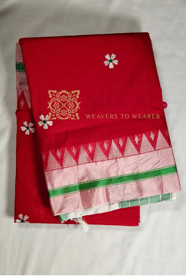 Ilkal_Flower_Butta_Saree,_Saree_Code-_SKL03252