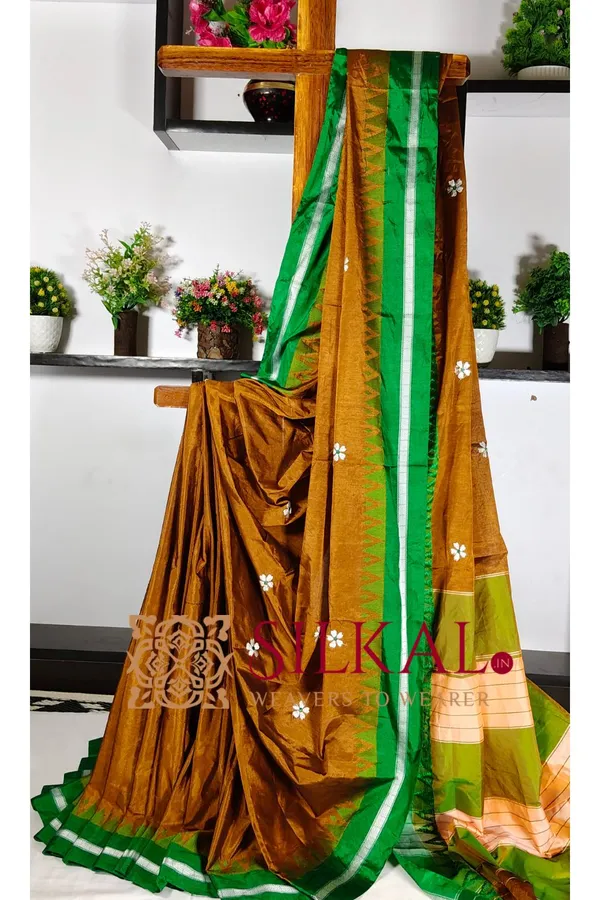 Ilkal_Flower_Butta_Saree,_Saree_Code-_SKL03254