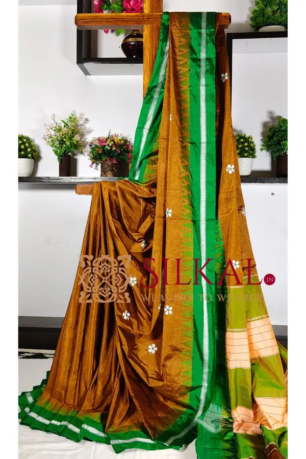 Ilkal_Flower_Butta_Saree,_Saree_Code-_SKL03254