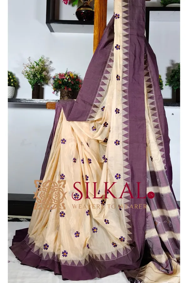 Ilkal_Flower_Butta_Saree,_Saree_Code-_SKL03256