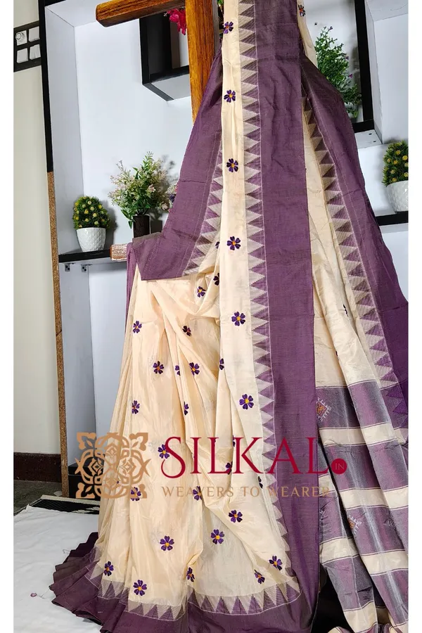Ilkal_Flower_Butta_Saree,_Saree_Code-_SKL03256