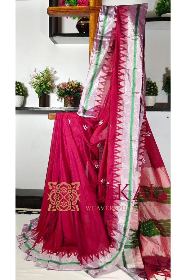 Ilkal_Flower_Butta_Saree,_Saree_Code-_SKL03258