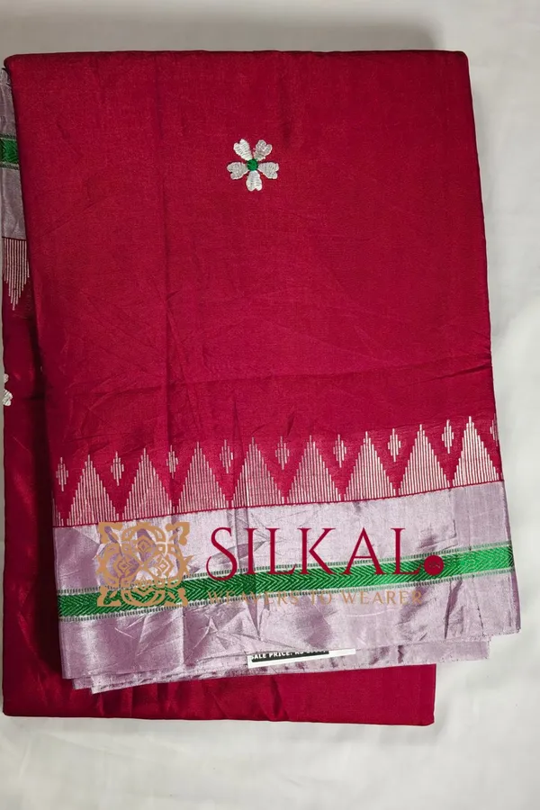 Ilkal_Flower_Butta_Saree,_Saree_Code-_SKL03258