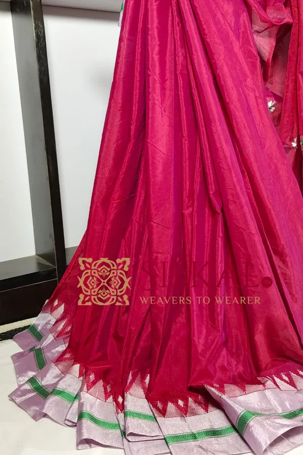 Ilkal_Flower_Butta_Saree,_Saree_Code-_SKL03258
