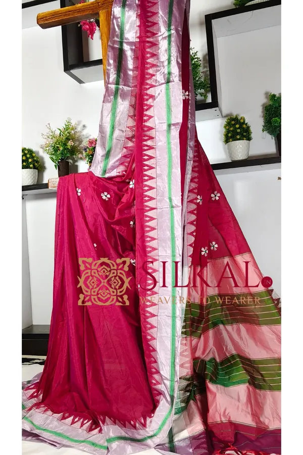Ilkal_Flower_Butta_Saree,_Saree_Code-_SKL03258