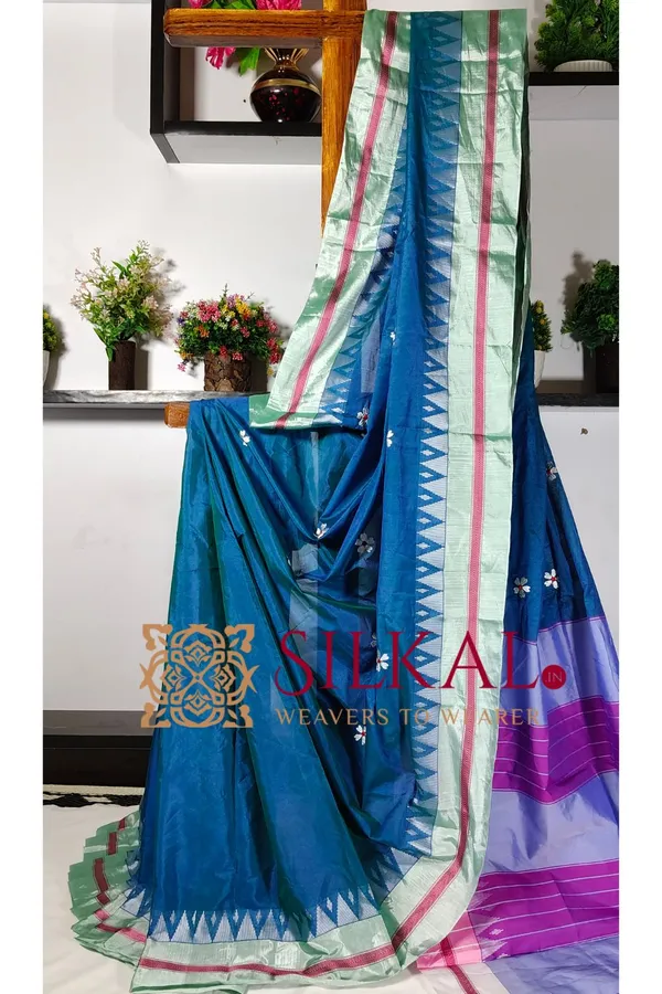 Ilkal_Flower_Butta_Saree,_Saree_Code-_SKL03259