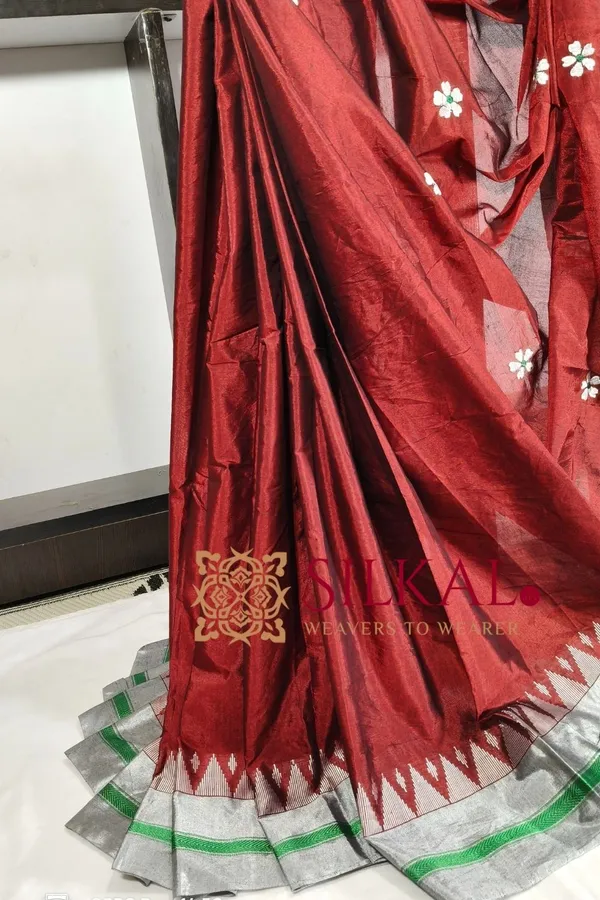 Ilkal_Flower_Butta_Saree,_Saree_Code-_SKL03262
