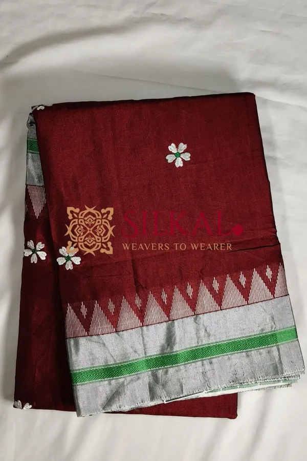Ilkal_Flower_Butta_Saree,_Saree_Code-_SKL03262