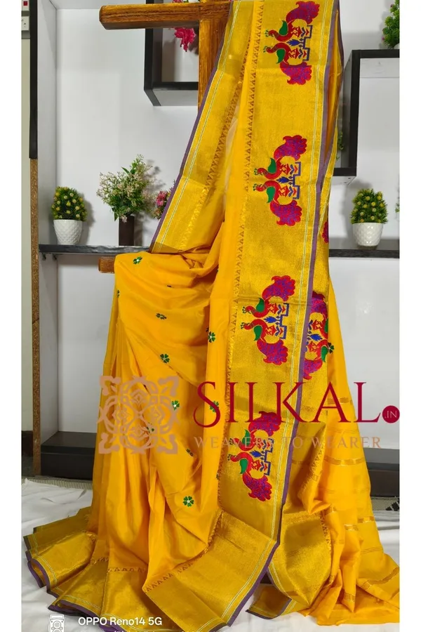 Ilkal_Flower_Butta_Saree,_Saree_Code-_SKL03264
