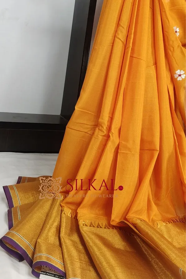 Ilkal_Flower_Butta_Saree,_Saree_Code-_SKL03265