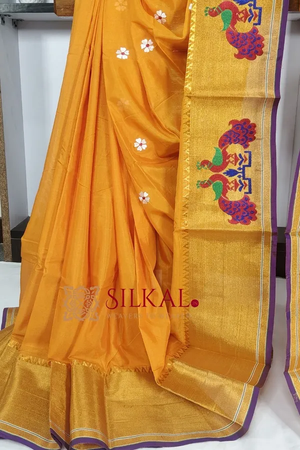 Ilkal_Flower_Butta_Saree,_Saree_Code-_SKL03265