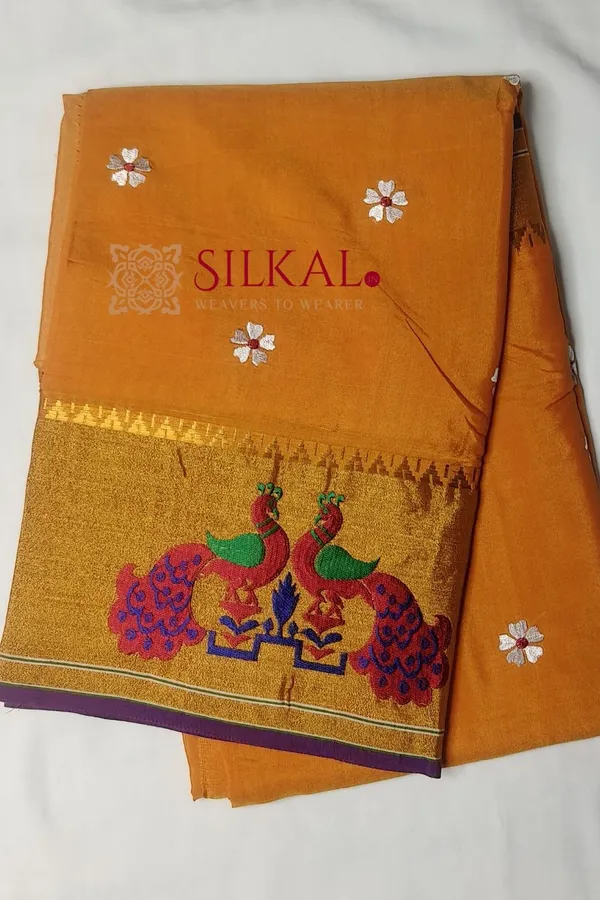 Ilkal_Flower_Butta_Saree,_Saree_Code-_SKL03265