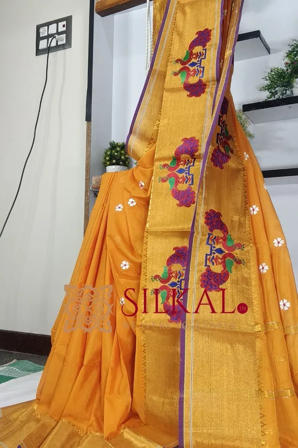 Ilkal_Flower_Butta_Saree,_Saree_Code-_SKL03265