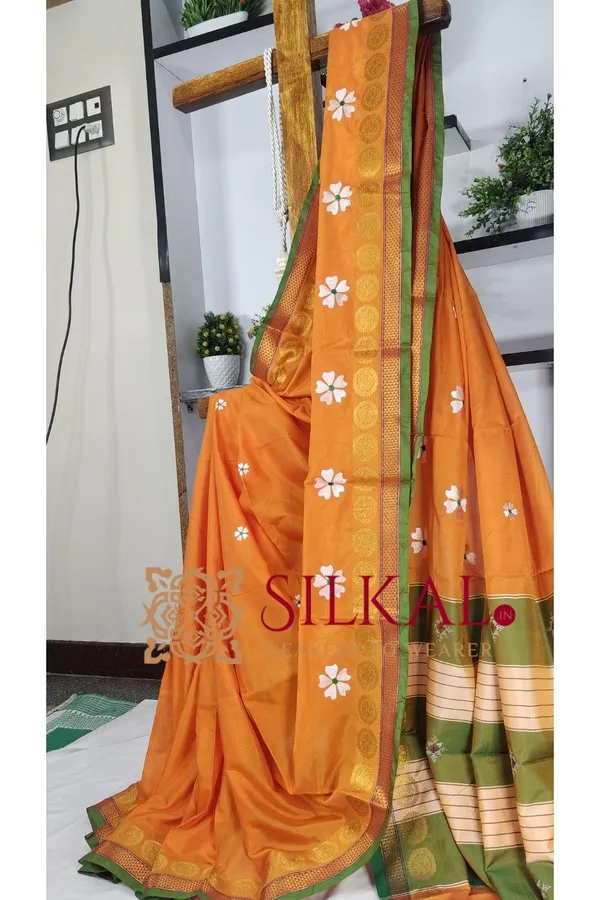 Ilkal_Flower_Butta_Saree,_Saree_Code-_SKL03268