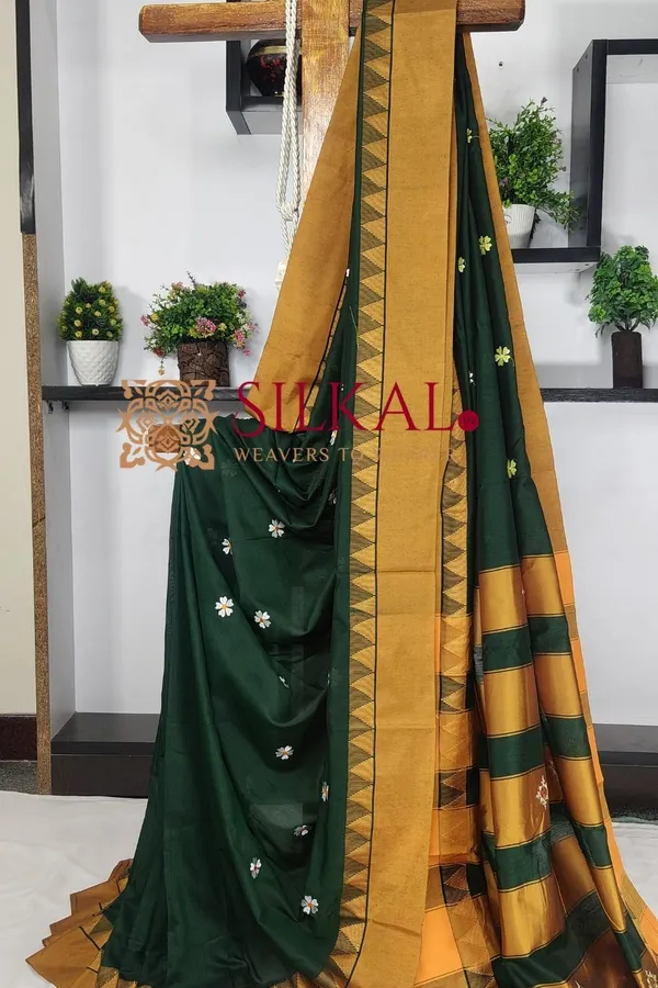 Ilkal_Flower_Butta_Saree,_Saree_Code-_SKL03269