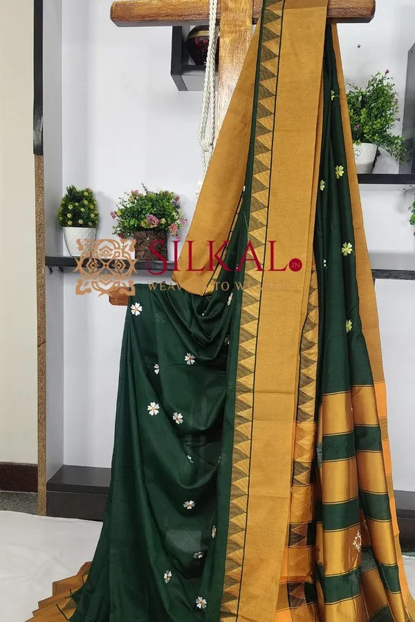 Ilkal_Flower_Butta_Saree,_Saree_Code-_SKL03269