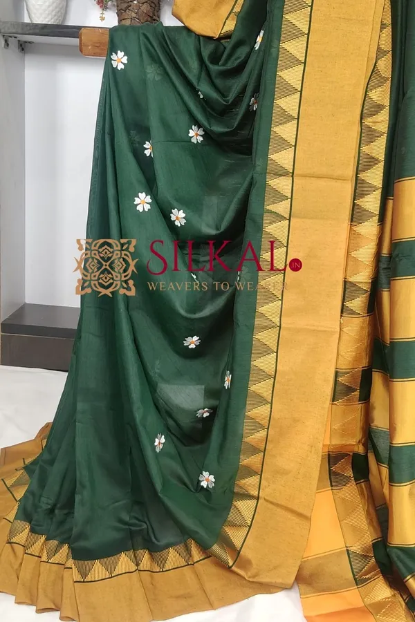 Ilkal_Flower_Butta_Saree,_Saree_Code-_SKL03269