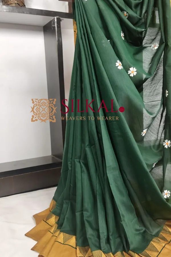 Ilkal_Flower_Butta_Saree,_Saree_Code-_SKL03269
