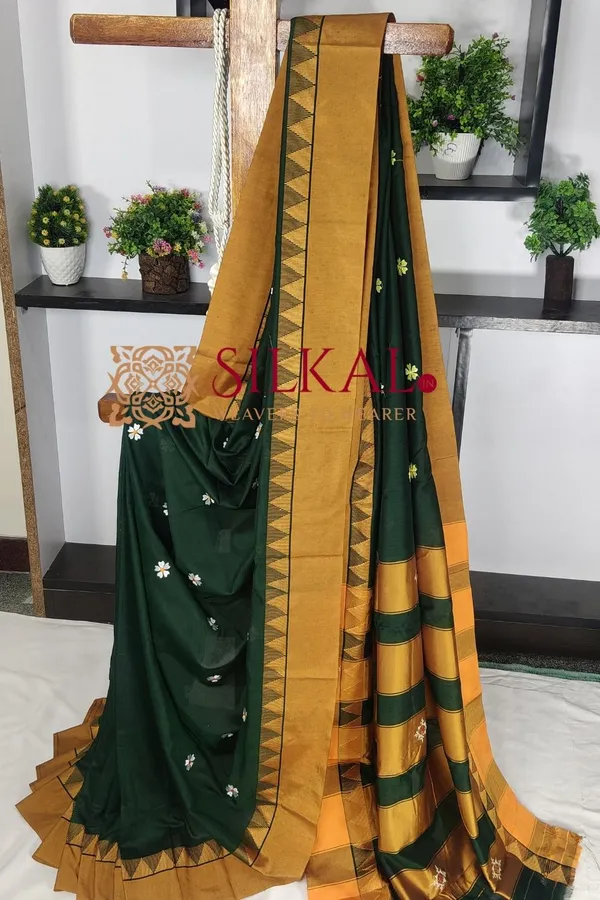 Ilkal_Flower_Butta_Saree,_Saree_Code-_SKL03269