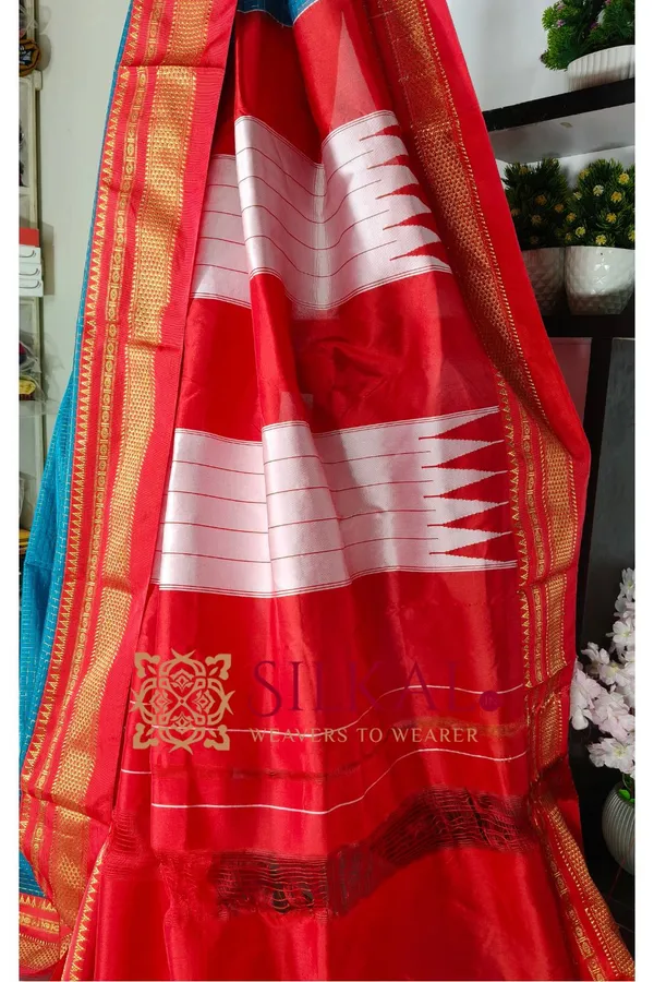 Ilkal_Gadwal_Jari_Checks_Saree_SKL04336