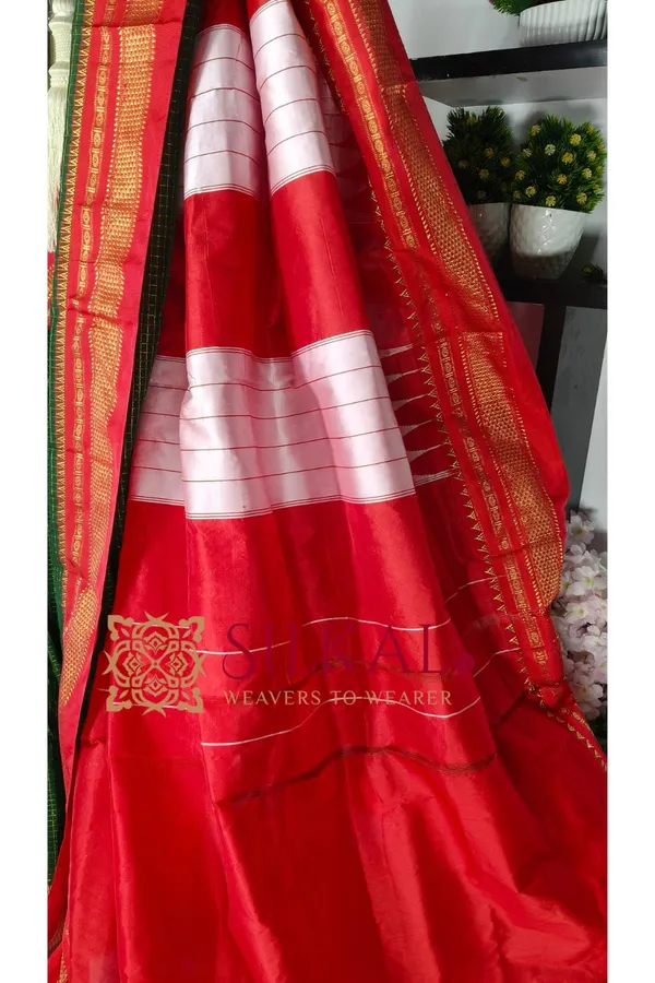 Ilkal_Gadwal_Jari_Checks_Saree_SKL04337