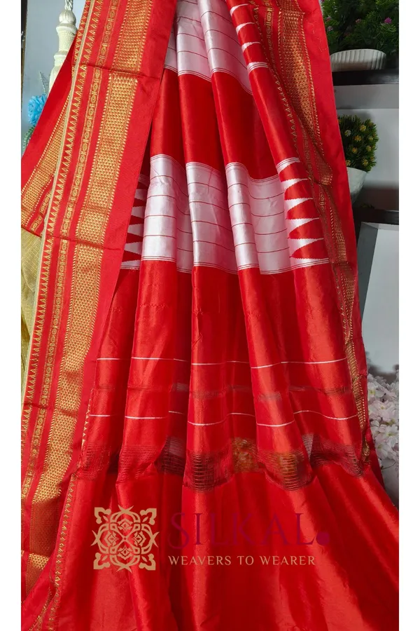 Ilkal_Gadwal_Jari_Checks_Saree_SKL04342