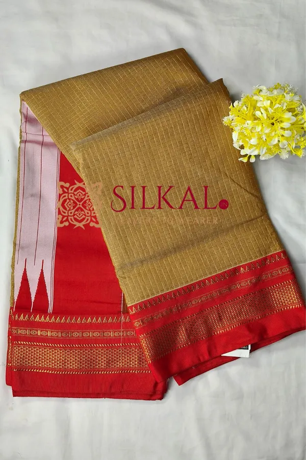Ilkal_Gadwal_Jari_Checks_Saree_SKL04342