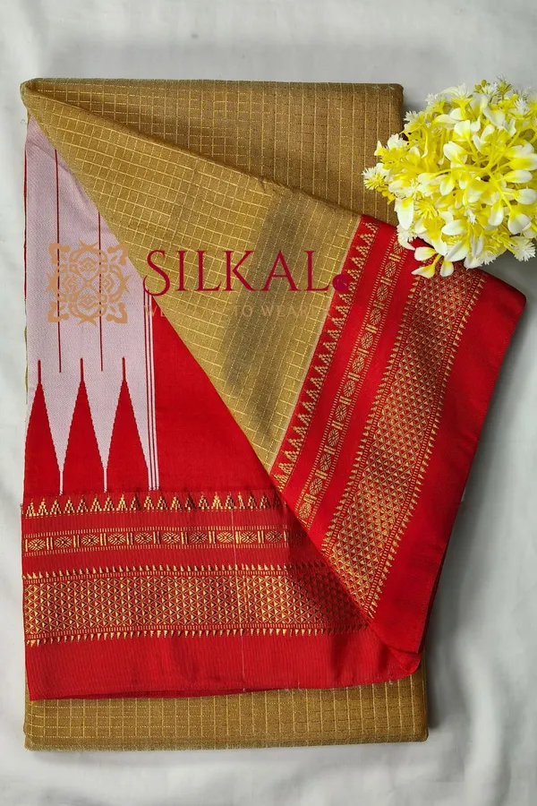 Ilkal_Gadwal_Jari_Checks_Saree_SKL04342
