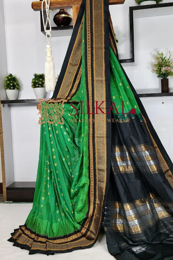 Ilkal_Gadwal_Teple__Butta_Cotton_Silk_Saree_SKL03620