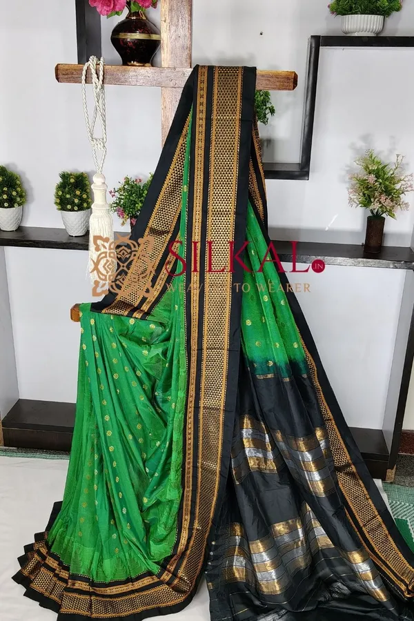 Ilkal_Gadwal_Teple__Butta_Cotton_Silk_Saree_SKL03620