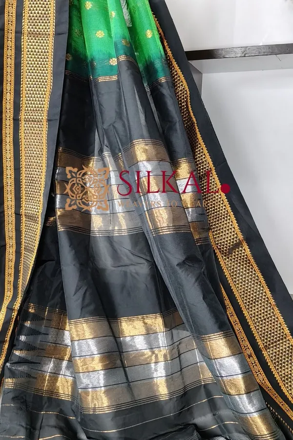 Ilkal_Gadwal_Teple__Butta_Cotton_Silk_Saree_SKL03620