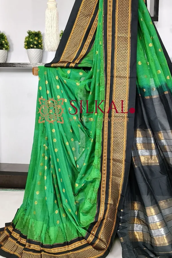 Ilkal_Gadwal_Teple__Butta_Cotton_Silk_Saree_SKL03620