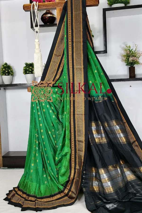 Ilkal_Gadwal_Teple__Butta_Cotton_Silk_Saree_SKL03620