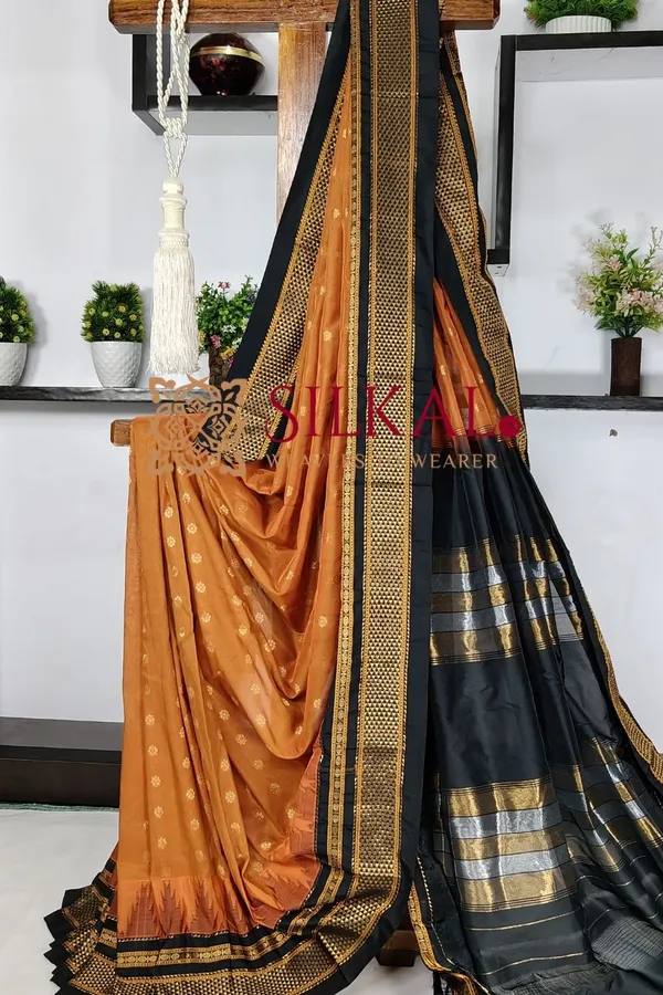 Ilkal_Gadwal_Teple__Butta_Cotton_Silk_Saree_SKL03621