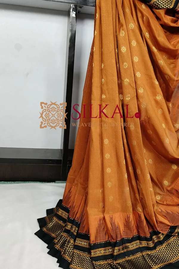Ilkal_Gadwal_Teple__Butta_Cotton_Silk_Saree_SKL03621