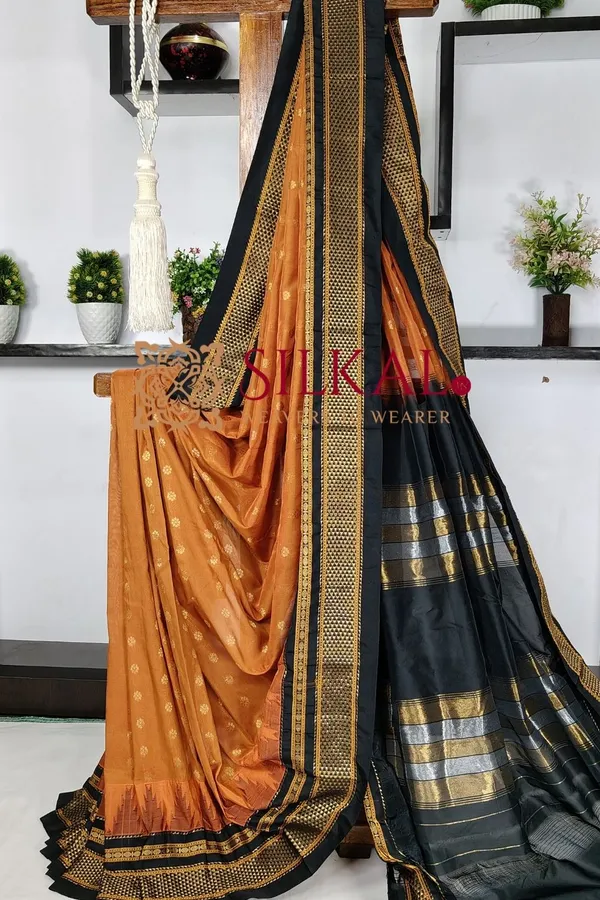 Ilkal_Gadwal_Teple__Butta_Cotton_Silk_Saree_SKL03621