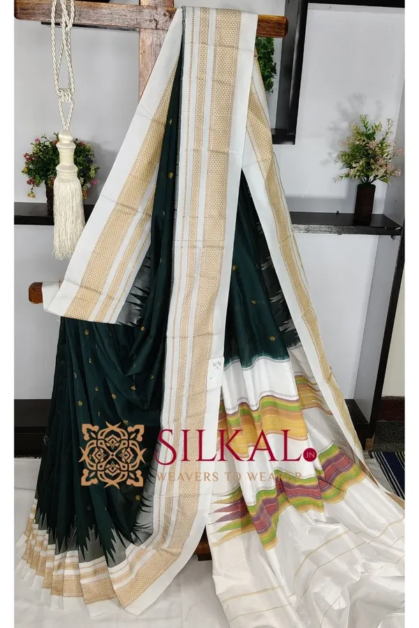 Ilkal_Gadwal_Teple__Butta_Cotton_Silk_Saree_SKL03622