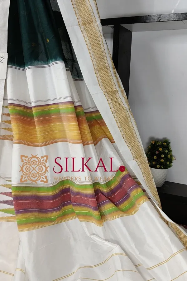Ilkal_Gadwal_Teple__Butta_Cotton_Silk_Saree_SKL03622