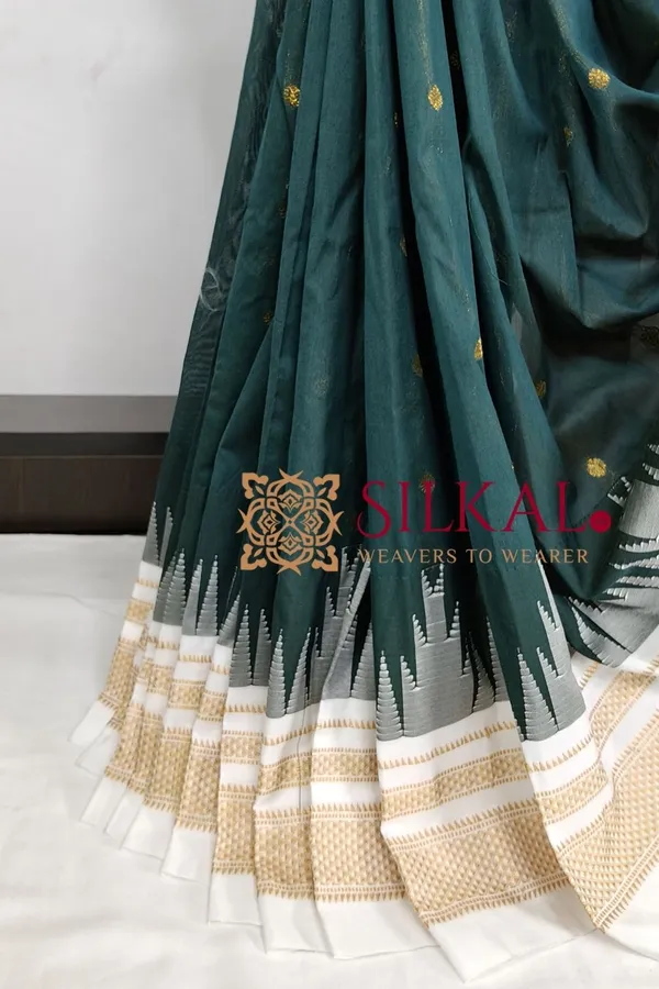 Ilkal_Gadwal_Teple__Butta_Cotton_Silk_Saree_SKL03622