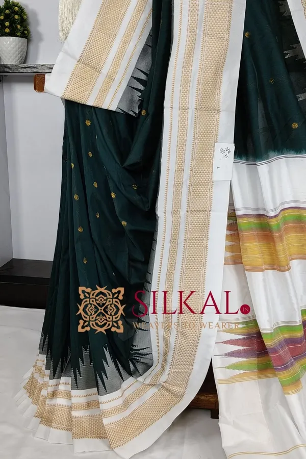 Ilkal_Gadwal_Teple__Butta_Cotton_Silk_Saree_SKL03622
