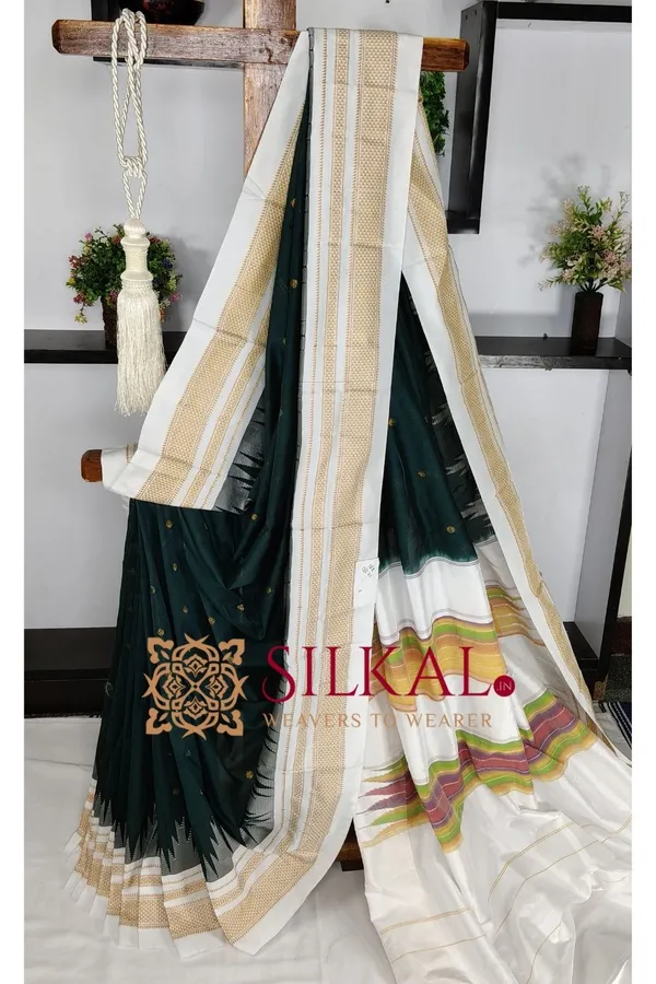 Ilkal_Gadwal_Teple__Butta_Cotton_Silk_Saree_SKL03622