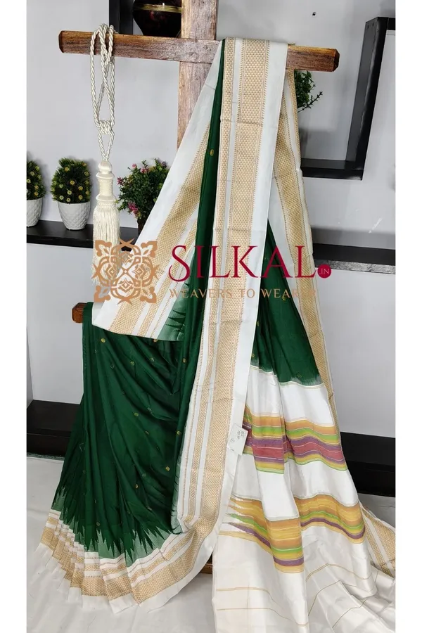 Ilkal_Gadwal_Teple__Butta_Cotton_Silk_Saree_SKL03623