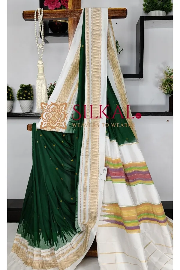 Ilkal_Gadwal_Teple__Butta_Cotton_Silk_Saree_SKL03623