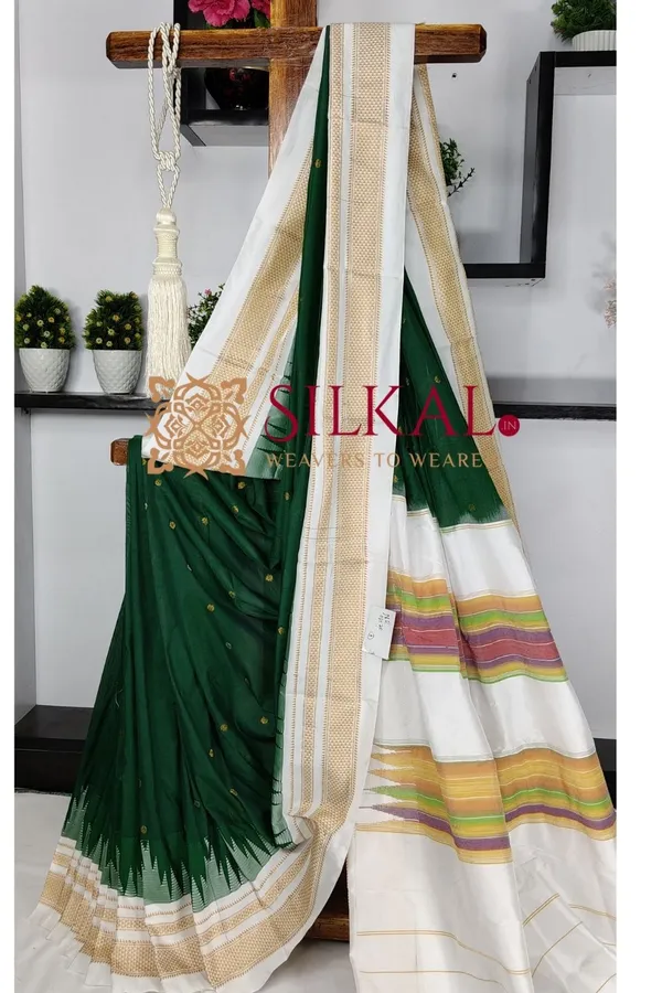 Ilkal_Gadwal_Teple__Butta_Cotton_Silk_Saree_SKL03623